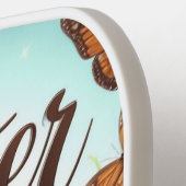 カラフル卵の入ったハッピーイースター ピックルボールラケット (左詳細)