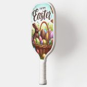 カラフル卵の入ったハッピーイースター ピックルボールラケット (左)