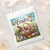 カラフル卵の入ったハッピーイースター フェイバーバッグ (クリップ留めされた状態)