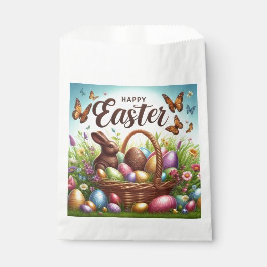 カラフル卵の入ったハッピーイースター フェイバーバッグ (正面)