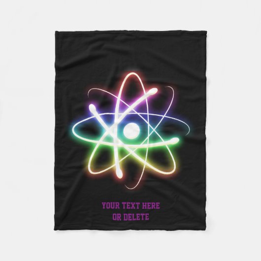 カラフル原子 |ギークギフト フリースブランケット (正面)