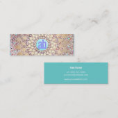 カラフル及びユニークフェスティバルモノグラムのグリッター スキニー名刺 (正面/裏面)