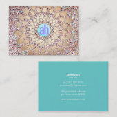 カラフル及びユニークフェスティバルモノグラムグリッター 名刺 (正面/裏面)