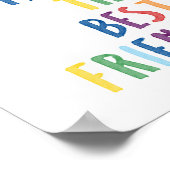 カラフル双子が友最高の人のプリント ポスター (角)