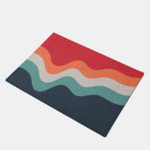 カラフル反グランジスタイル波 ドアマット (アングル)