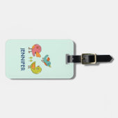 カラフル可愛いお洒落鳥たち ラゲッジタグ (正面横)
