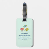 カラフル可愛いお洒落鳥たち ラゲッジタグ (裏面縦)