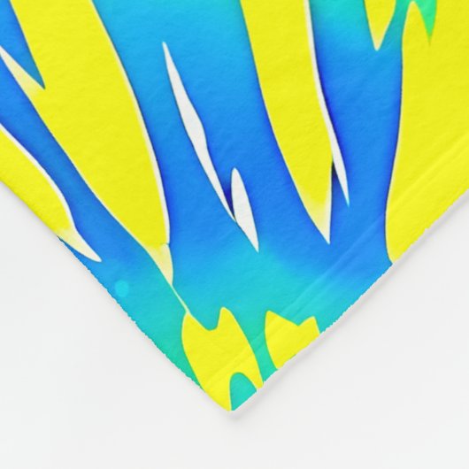 カラフル可愛いくもの巣インスパイアデザイン絞り染め フリースブランケット (角)