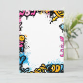 カラフル可愛い落書き枠 シーズンカード (スタンド正面)