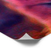 カラフル可愛お洒落い猫ポートレート ポスター (角)