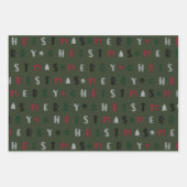 カラフル台本メリークリスマス ラッピングペーパーシート (正面)