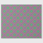 カラフル同心円のタイルデザイン ラッピングペーパー (フラット)