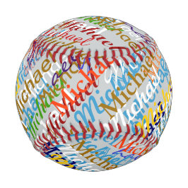 カラフル名パターンパーソナライズされた 野球ボール