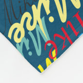 カラフル名前をカスタムするパターン(青) フリースブランケット (角)