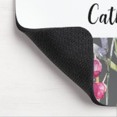 カラフル名前をカスタムする灰色マウスPのワイルドフラワー マウスパッド (コーナー)