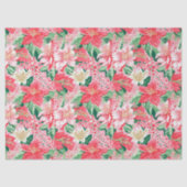 カラフル名門私立校風のモダン冬の花クリスマス 薄葉紙 (正面)