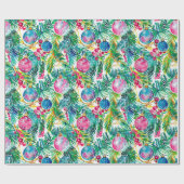 カラフル名門私立校風のモダン飾り ラッピングペーパー (フラット)