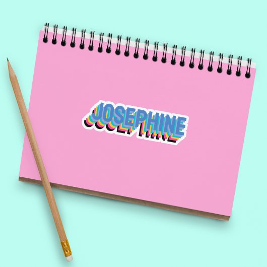 カラフル名門私立校風の10代の女の子 シール