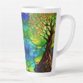 カラフル命の木ステンドグラスII カフェラテマグ (右)