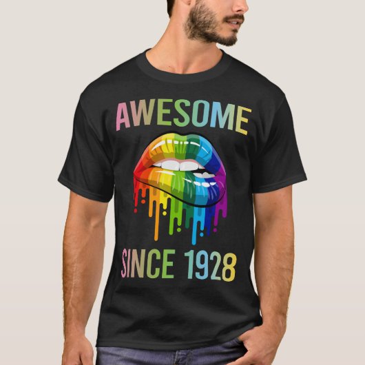 カラフル唇 – 1928素晴らし年以降 Tシャツ (正面)