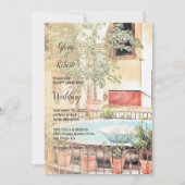 カラフル噴水と愛の鳥メキシカン結婚ズ 招待状 (正面)