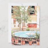 カラフル噴水と愛の鳥メキシカン結婚ズ 招待状 (裏面)