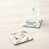 カラフル四半世紀中頃の角形長方形 コースター (右側)