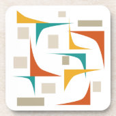 カラフル四半世紀中頃の角形長方形 コースター (正面)