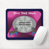 カラフル回転木馬ウマデザイン写真 マウスパッド (マウス)