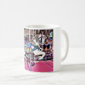 カラフル回転木馬馬のカーニバル写真ギフト コーヒーマグカップ (正面右)