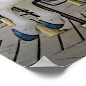 カラフル回転木馬馬写真アート ポスター (角)