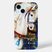 カラフル回転木馬馬写真ライブ笑い愛はっきりした Case-Mate iPhoneケース (裏面)