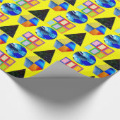 カラフル図形の折り返し紙 ラッピングペーパー (角)