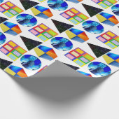 カラフル図形の折り返し紙 ラッピングペーパー (角)