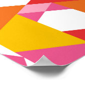 カラフル図形ミニマルアートワークのシームレスなパス ポスター (角)