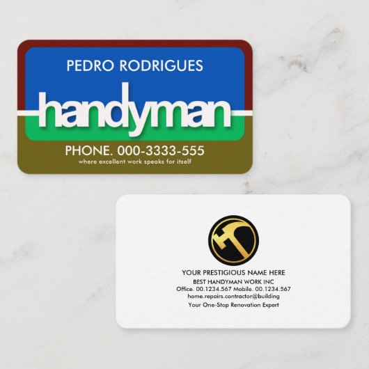 カラフル図看板 名刺 (正面/裏面)