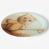 カラフル図解入りの、写真付きの紙プレート – テディ ペーパープレート (アングル)