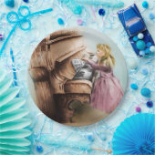 カラフル図解入りの、写真付きの紙プレート – ピアノガール ペーパープレート (パーティー)