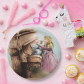 カラフル図解入りの、写真付きの紙プレート – ピアノガール ペーパープレート (パーティー)