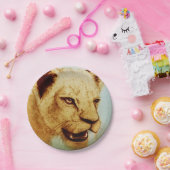 カラフル図解入りの、写真付きの紙プレート – ライオン ペーパープレート (パーティー)