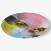 カラフル図解入りの、写真付きの紙プレート – 凝視 ペーパープレート (アングル)