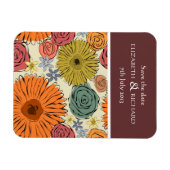 カラフル国の花と葉磁石 マグネット (横)