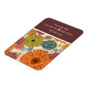 カラフル国の花と葉磁石 マグネット (左側)