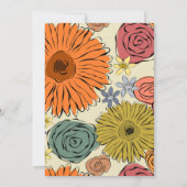 カラフル国の花葉結婚式招待状 招待状 (裏面)