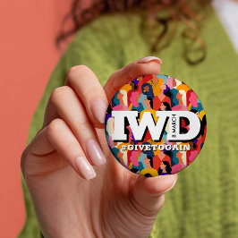 カラフル国際女性デー IWD 缶バッジ