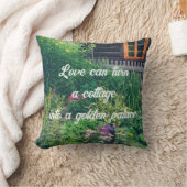 カラフル園のある田舎の家 クッション (ブランケット)