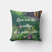 カラフル園のある田舎の家 クッション (正面)