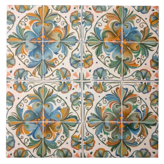 カラフル地中海のモザイク タイル (正面)