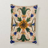 カラフル地中海のヴィンテージ アクセントクッション (裏面(縦))