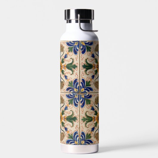 カラフル地中海のヴィンテージ ウォーターボトル (左面)